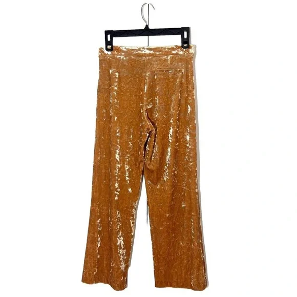 Staud velvet yellow pants size S - Picture 2 of 3